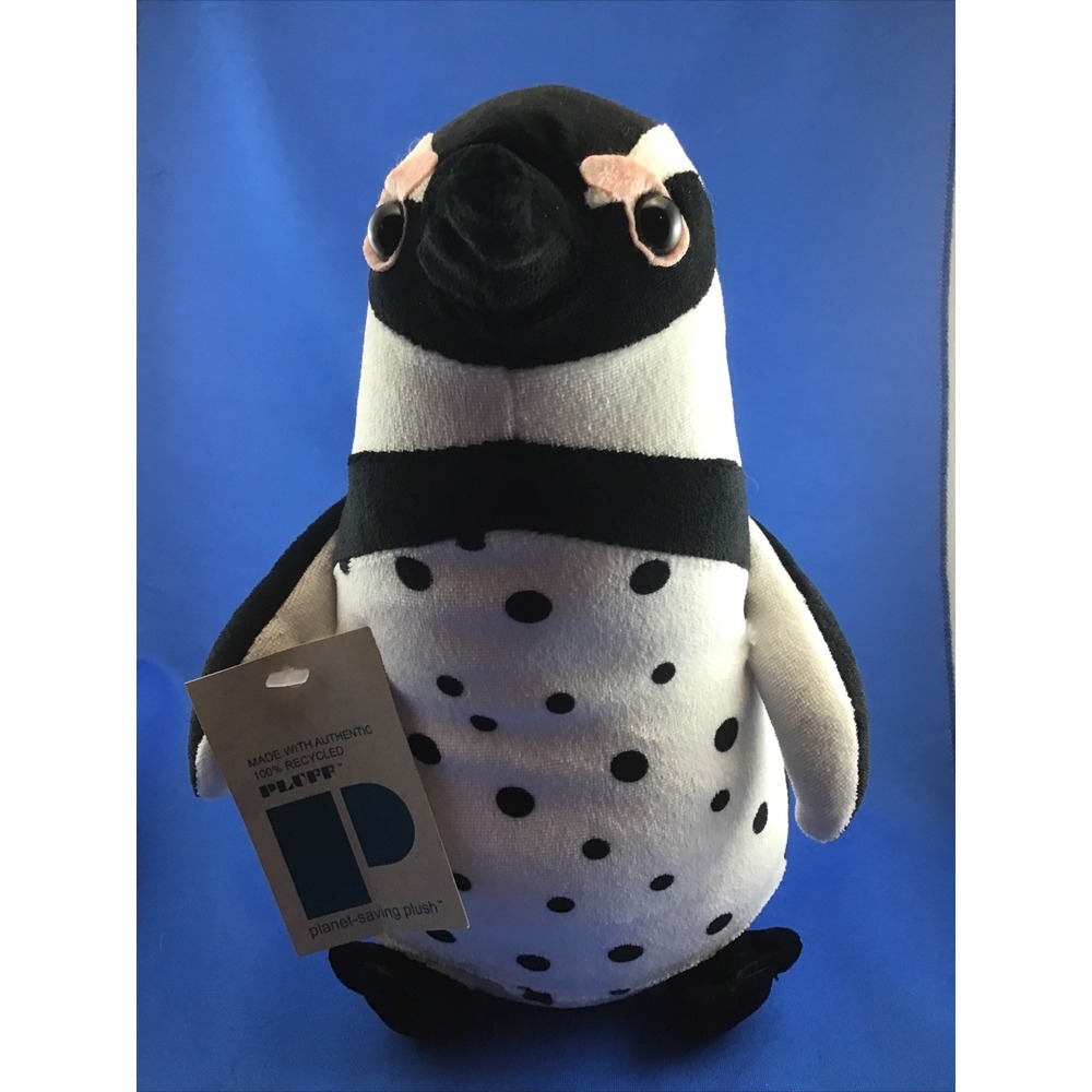 Black & White Polka Dot Penguin 11" Stuffed Animal Pluff Planet Saving Plush